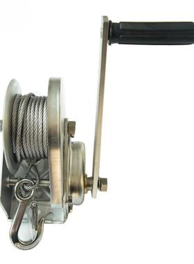 301200磅裸4不钢手摇绞盘手动卷扬水机锈双向锁防防腐手动提自升