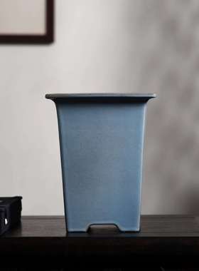 紫砂花工盆陶瓷盆兰花盆兰盆正方形奎景面手盆觅陶乡tb-65717仿古