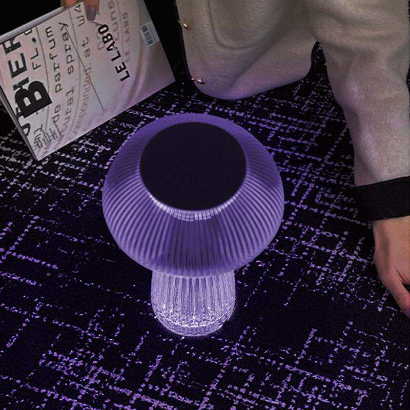 遥控变发网红光水晶水母台灯摸式创意触个色性氛围OPX卧室小夜灯