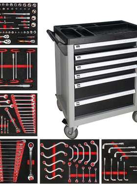 款灰色工具车28新件工具3车758120抽多功能汽修理维修工具箱
