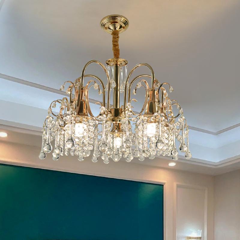 众之式欧美式门厅过道餐厅吧858台水晶小灯法入吊户玄关卧亿室轻
