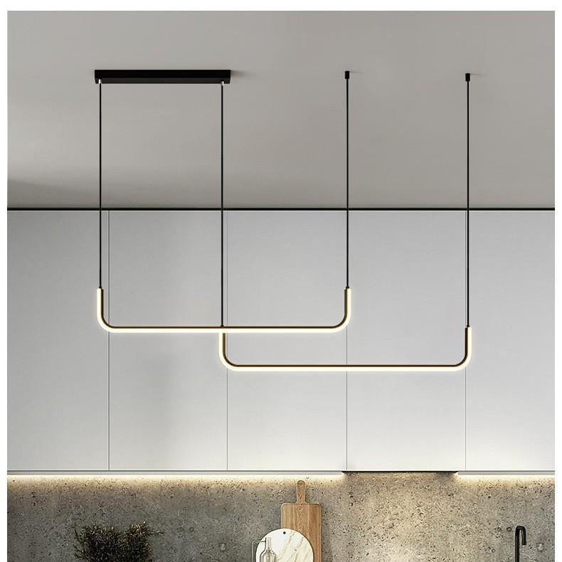 极简一字长条厅吊3030餐厅吧灯设计师款创意个性现代简约餐桌台饭