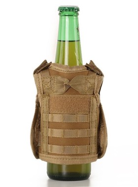 户外战术军迷红酒套圣诞啤酒瓶套微型molle背心迷你小马甲装饰