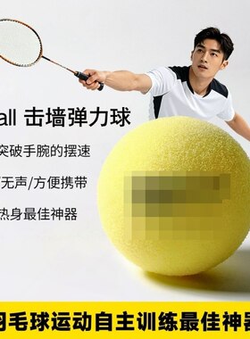 专业羽毛球爆练球T-ball击墙回弹羽毛球训练神器抽墙训练高密度球