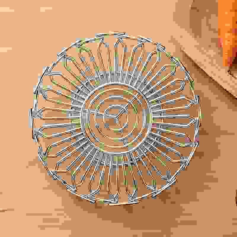 304不锈钢北欧面包简约镂空家用水果篮茶几轻奢果盘客厅摆件