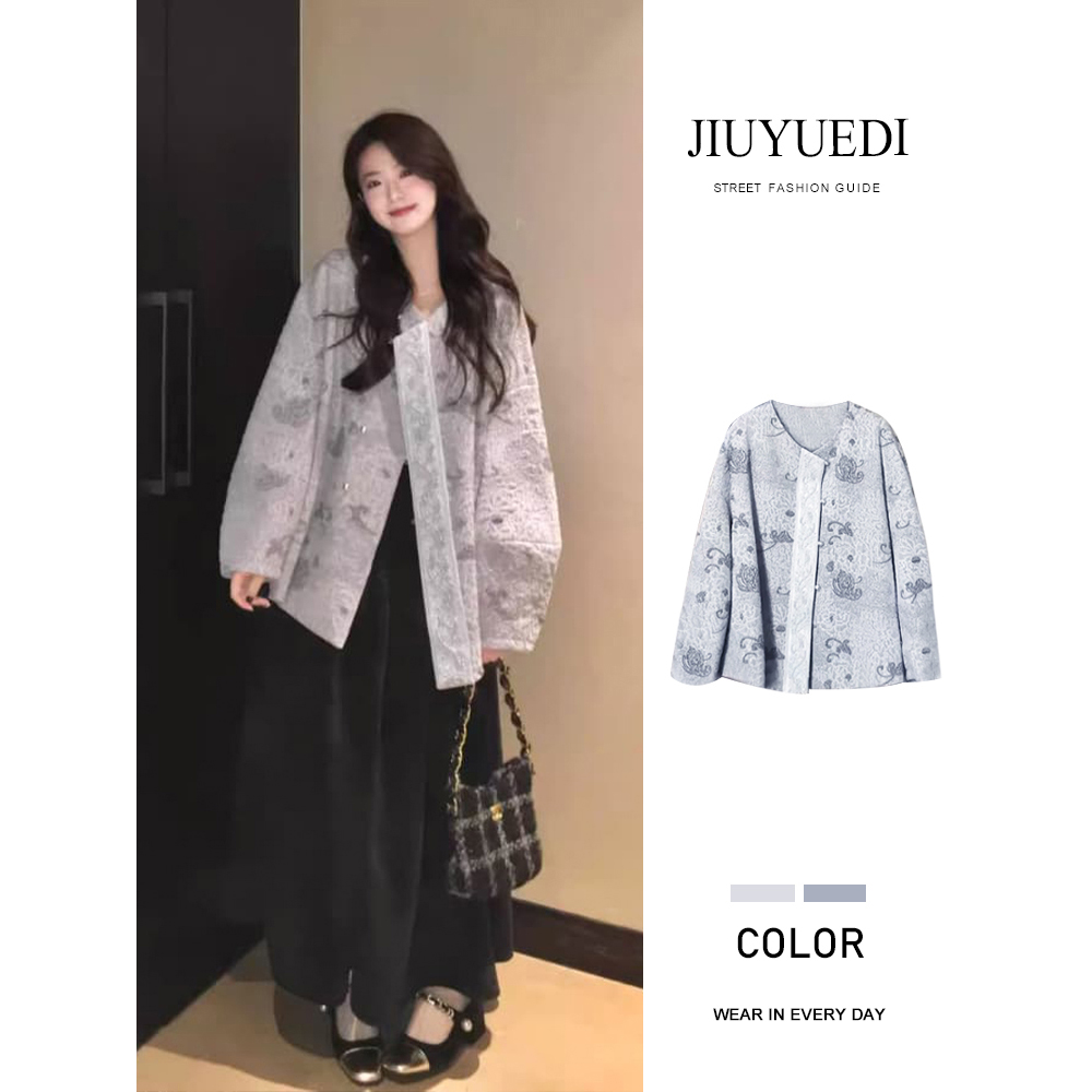 新中式水墨风印花外套高级感上衣