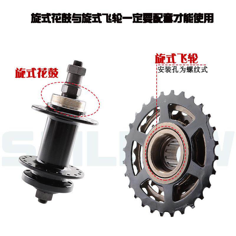 直销新款山地21速 27速24速折叠自行车轮6/7/8/9速变速车飞轮旋式