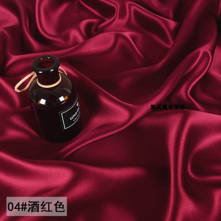 新款直销重磅进口真醋酸面料 丝滑光泽缎面抗皱赛真丝旗袍礼服外