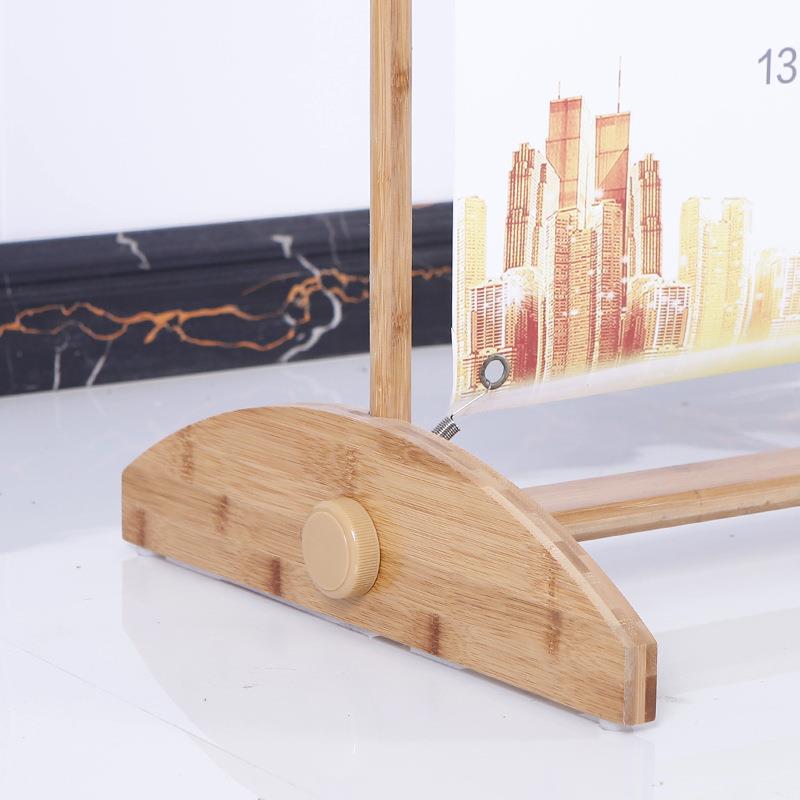 直销新款竹制门型展架海报架80x180广告牌展示牌立式落地式易拉宝