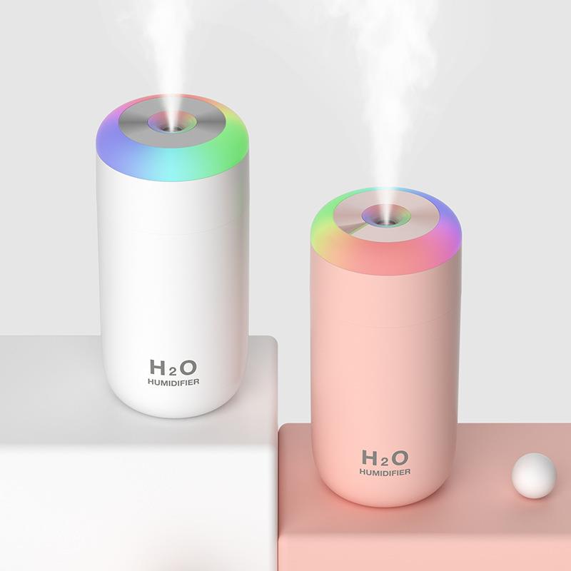 直销新款2022新款叠彩加湿器炫彩杯USB迷你车载七彩灯香薰喷雾家