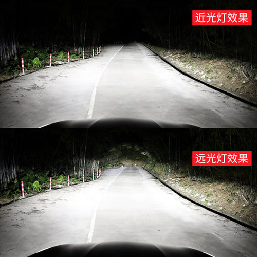 H4自带透镜汽车led大灯12v小车24伏货车远近一体超亮聚光车灯灯泡