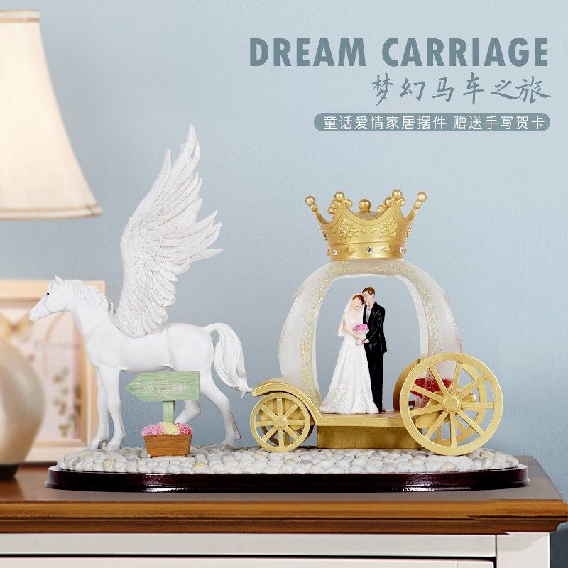 新婚结婚礼物送新人朋友姐姐新娘闺蜜实用马车摆件高档创意订婚庆