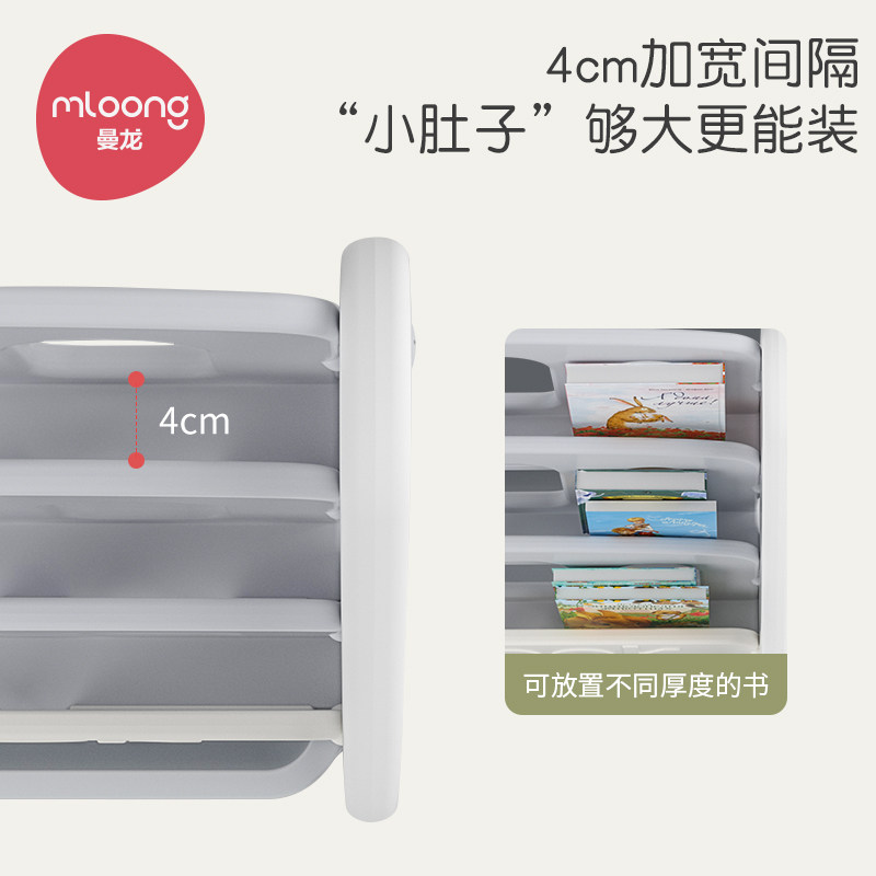 曼龙儿童书架绘本架宝宝玩具收纳架子幼儿园储物柜子塑料整理书架