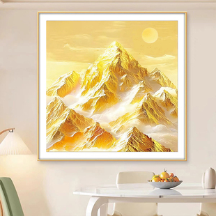 皇室蒙娜丽莎日照金山十字绣2026新款爆款客厅高级感小件玄关刺绣