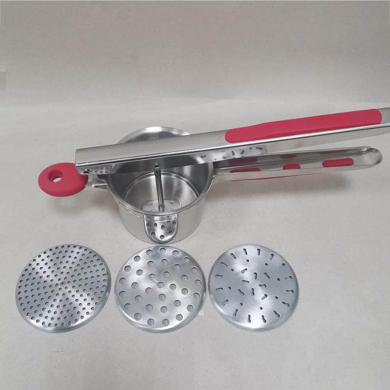 新款直销不锈钢压薯器手动压汁器压榨蔬果泥汁薯泥挤水器脱水压菜