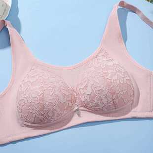 新款直销大妈全罩杯抹胸式防走光内衣女薄款大胸无钢圈文胸舒适透