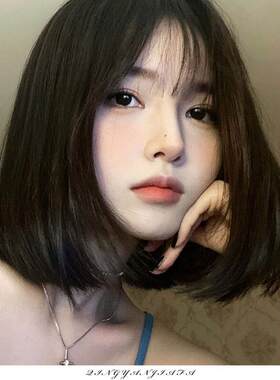 新款直销假发短发女2022年新款时尚日系圆脸学生波波头自然仿真发