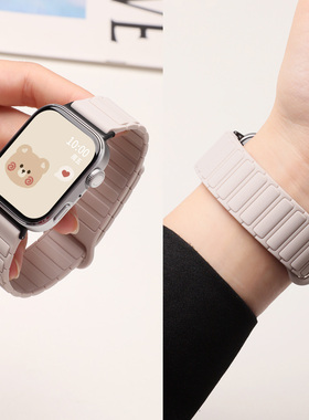 适用于华为手环b7表带b6张婧仪同款硅胶磁吸工字新款B5运动时尚腕带b3青春版透气舒适表链智能配件s1创意男女