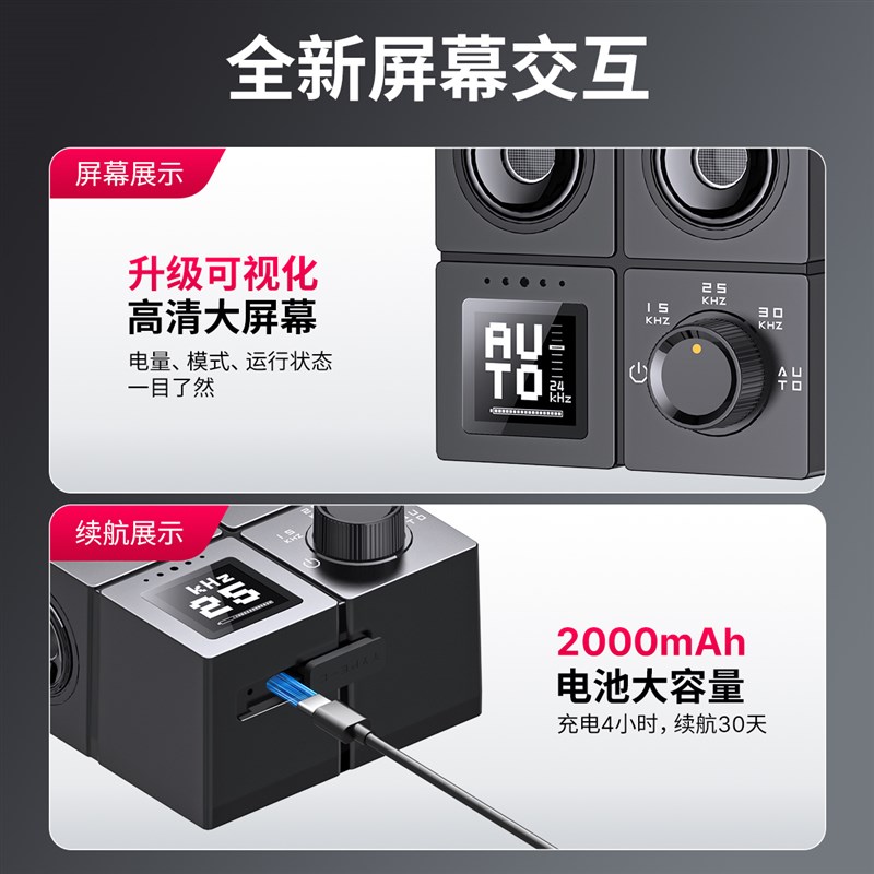 热销AI狗狗自动止吠器项圈超声波智能变频防叫防扰民神器大小型犬