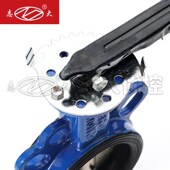 热销手柄球墨铸铁对夹蝶阀D71X 16Q自来水国标手柄对夹挂胶软密封