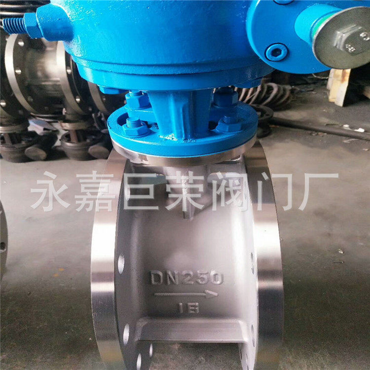 偏心法兰式不锈钢蝶阀 D343W-25P DN80 蜗轮传动偏心蝶阀
