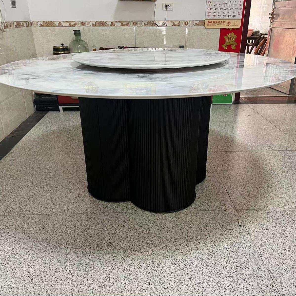 铝合金桌腿高端轻奢现代大理石岩板奢石餐桌脚支架家用圆桌底座脚