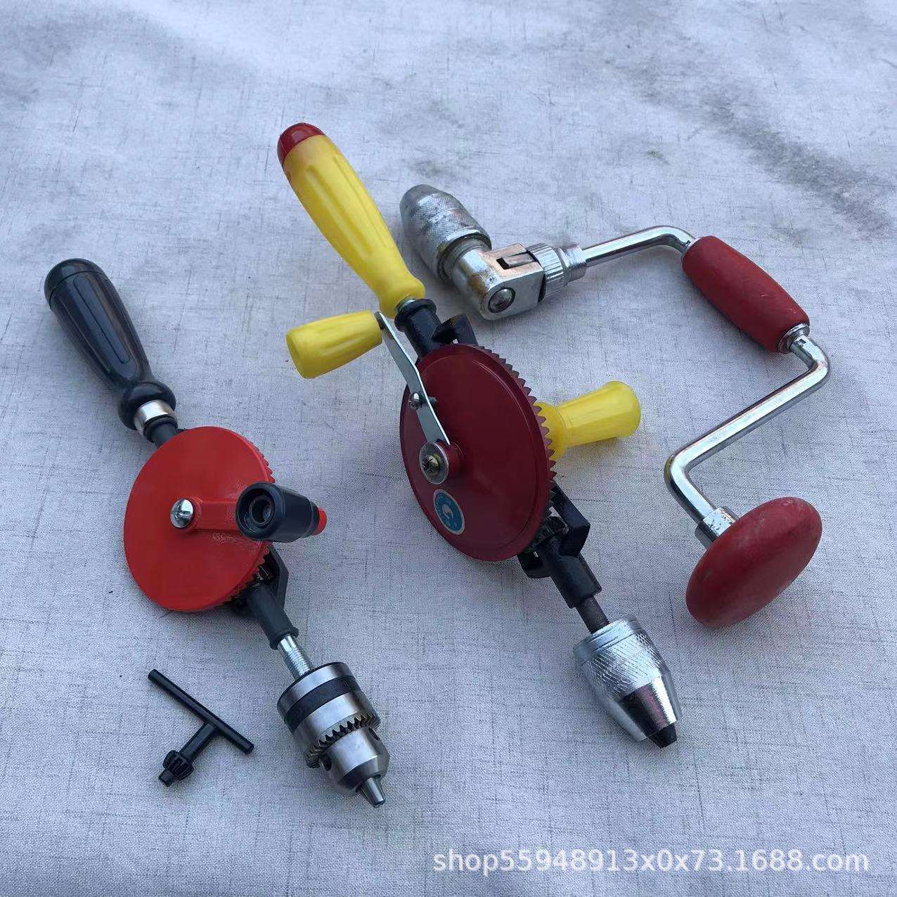 手摇钻木工钻打孔手动工具钻孔器微型手钻木工钻老款式钻头