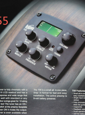 BBAND拾音器T55C民谣古典电箱拾音器乐器配件