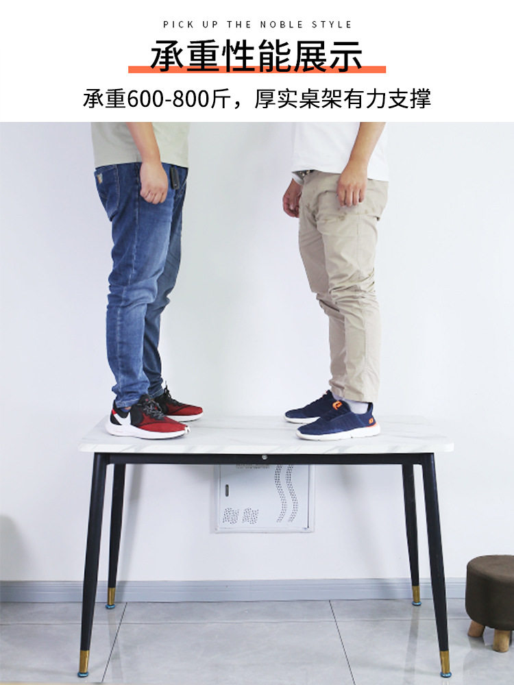 简易餐桌腿支架铁艺办公书桌架子金属台脚支撑底座岩板大理石