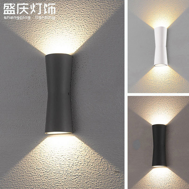 led防水户外壁灯楼梯走廊室外墙壁庭院灯门柱阳台外墙双向射灯