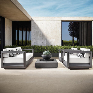 户外休闲铝合金沙发别墅庭院露台防水防晒度假村民宿高端防腐家具