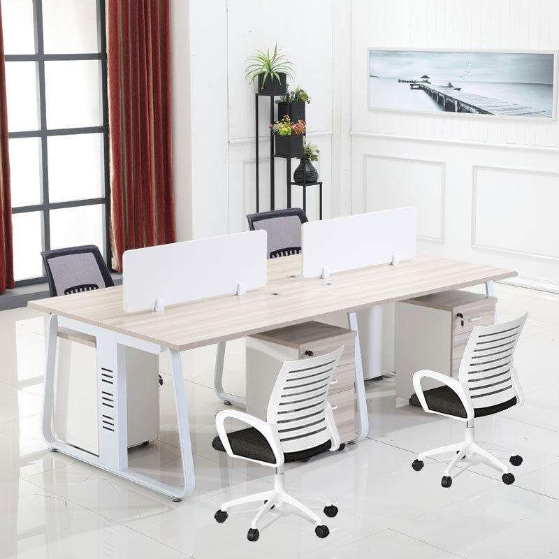 现代简约职员办公桌4/6人位电脑桌椅办公家具员工工位卡座组合位