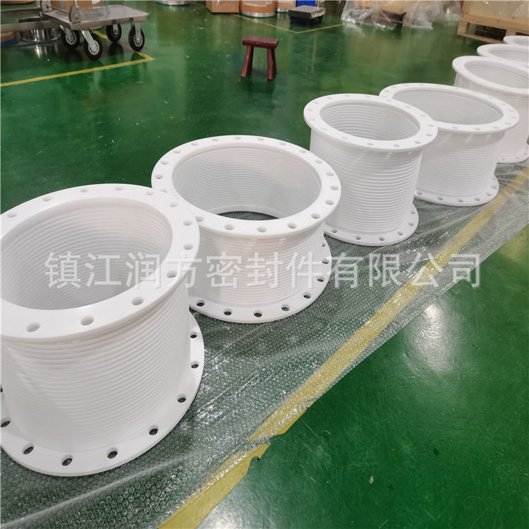 大口径四氟波纹管四氟法兰管四氟软连接管F4加大拉伸软连接