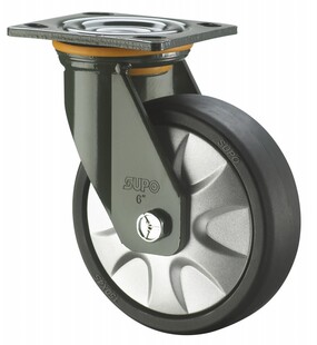 SUPO/向荣动力5寸带边刹车承重型万向PA尼龙脚轮J07-01C-125-662