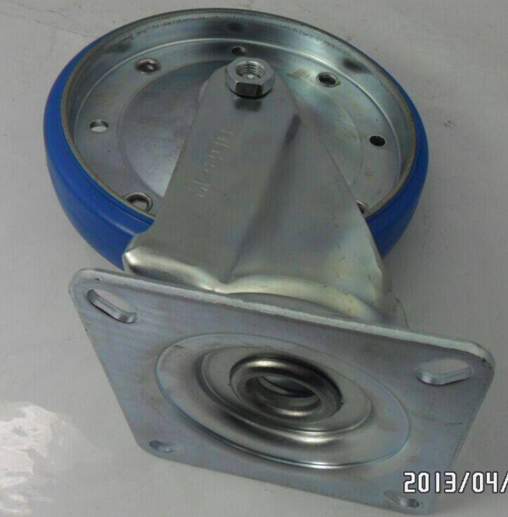 5008-1-T3-VU蓝色铁芯聚氨酯活动轮内孔20MM安装高度250