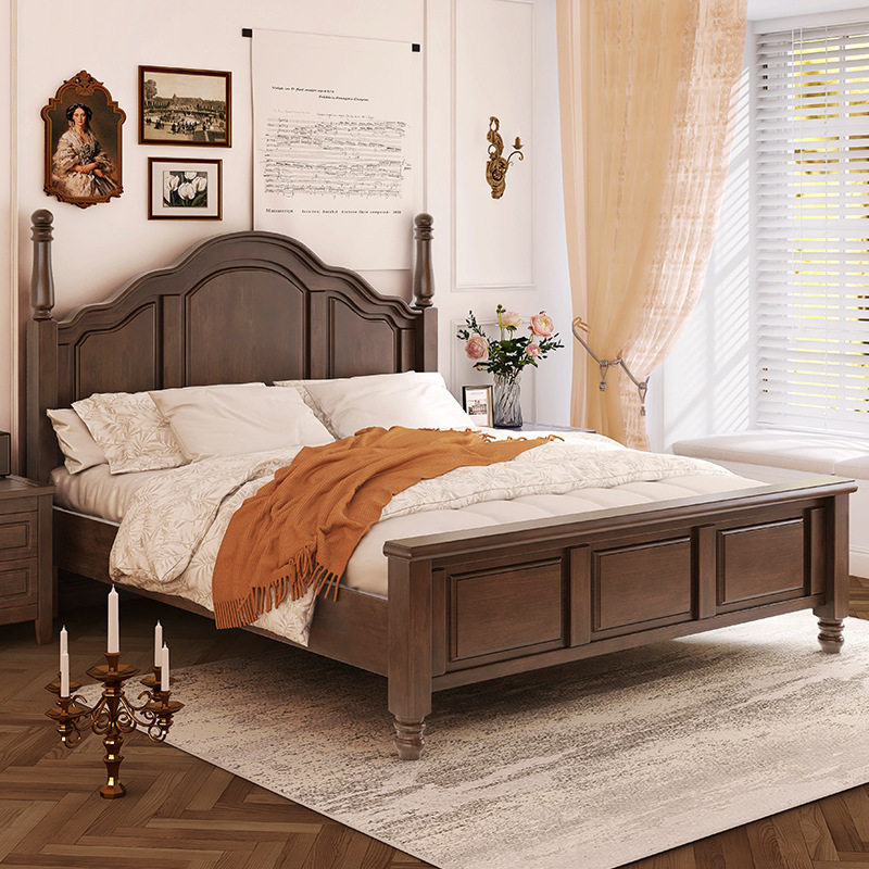简美风乡村美式实木床现代简约复古1.8米双人床轻奢婚床卧室家具,电子元器件市场,电线扎带/束线带,淘宝优惠券,粉丝福利购,淘宝优惠卷