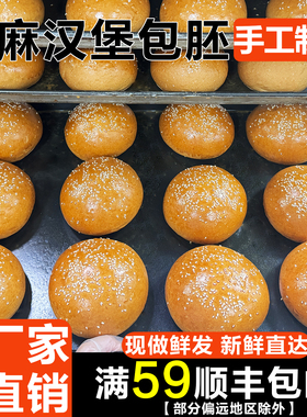汉堡面包胚手工制作糕点摆摊预制咖啡店早餐营养儿童健康即食包邮