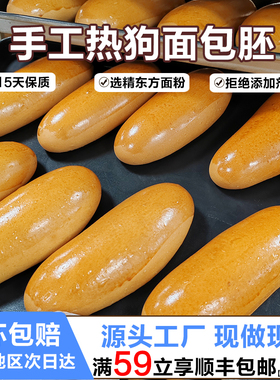 商用热狗面包胚营养早餐面包澳门烘焙早餐厅半成品汉堡坯整箱批发