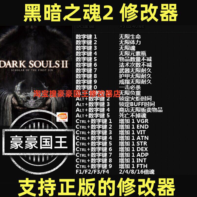 黑暗之魂2原罪学者 Steam专用修改器 Win电脑辅助工具 不含游戏