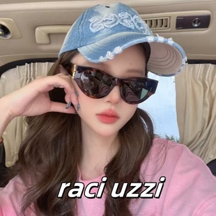 娜扎同款 近视M94太阳镜防紫外线 玳瑁框偏光墨绿镜片猫眼墨镜女款