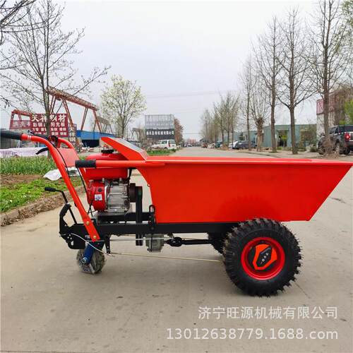 油手推车视频建筑工地用手推汽wy-026翻斗车液压自卸汽油手推车