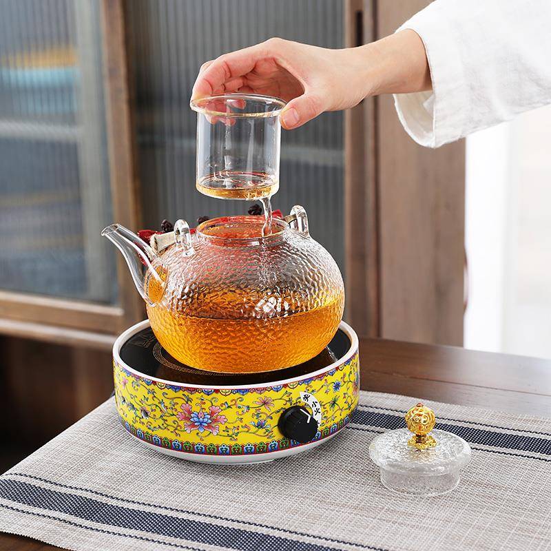 A茶5璃L电陶炉煮壶用泡茶玻煮茶器小型迷你家茶水ZZY分离养生烧