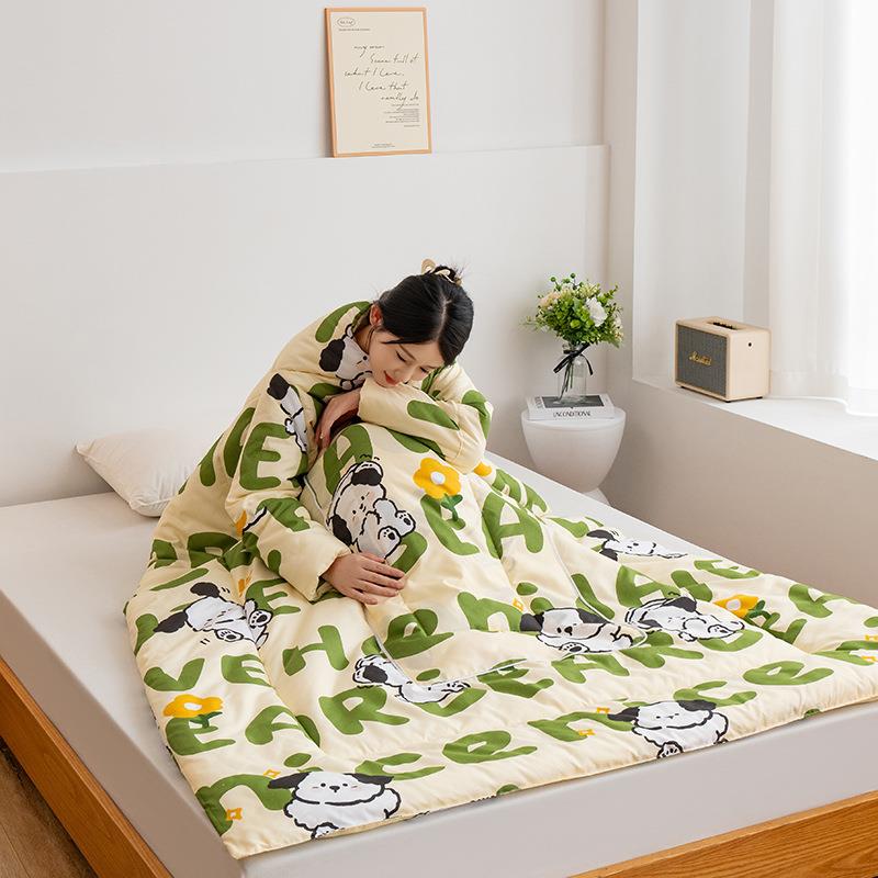 冬天多功能抱枕被可穿两用车载汽车可以穿的懒人被子一体式带袖子