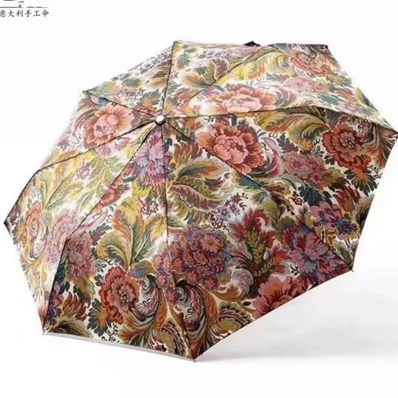 意大利鸭头伞系列复古折叠防晒太阳伞名媛公主晴雨伞超轻便携雨伞