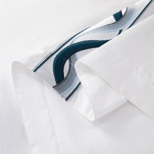 酒店四件套布草60支全棉白色贡缎纯棉宾馆床上用品被套床单枕套