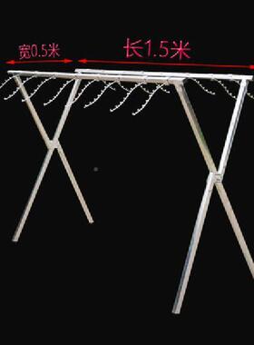 摆地折叠铁艺摊货架服架装店挂衣架展示x服型Y型卖XLS衣的架子乾
