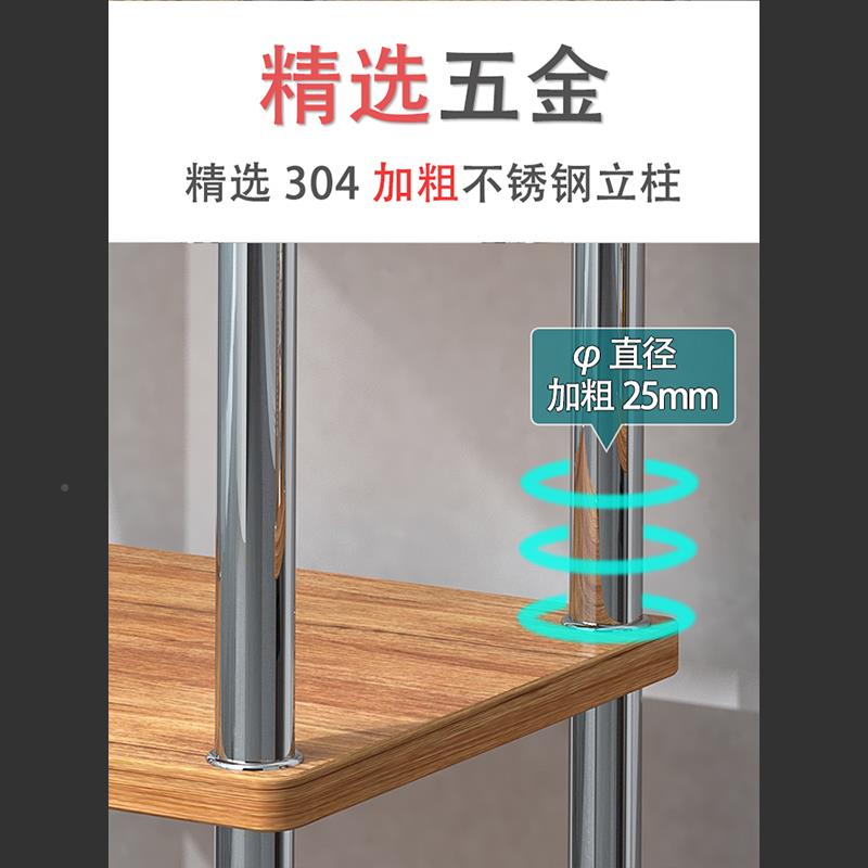 新款电置物架两主层台式机箱脑打印机架轮双层带夹D05缝架子柜子