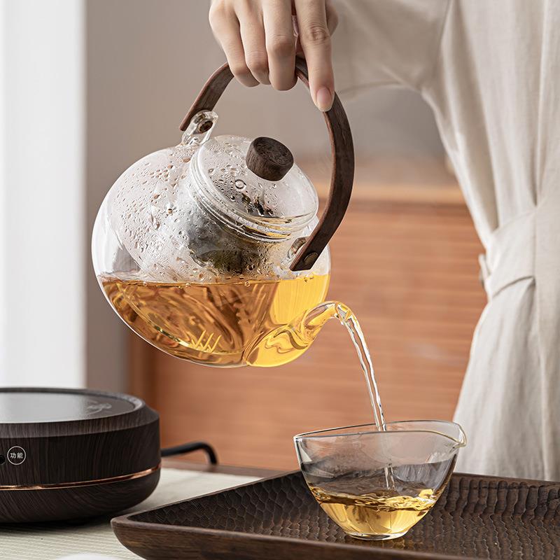 YRH201玻璃耐茶壶壶泡茶家用茶水分离茶具花茶水壶烧煮茶电陶炉高