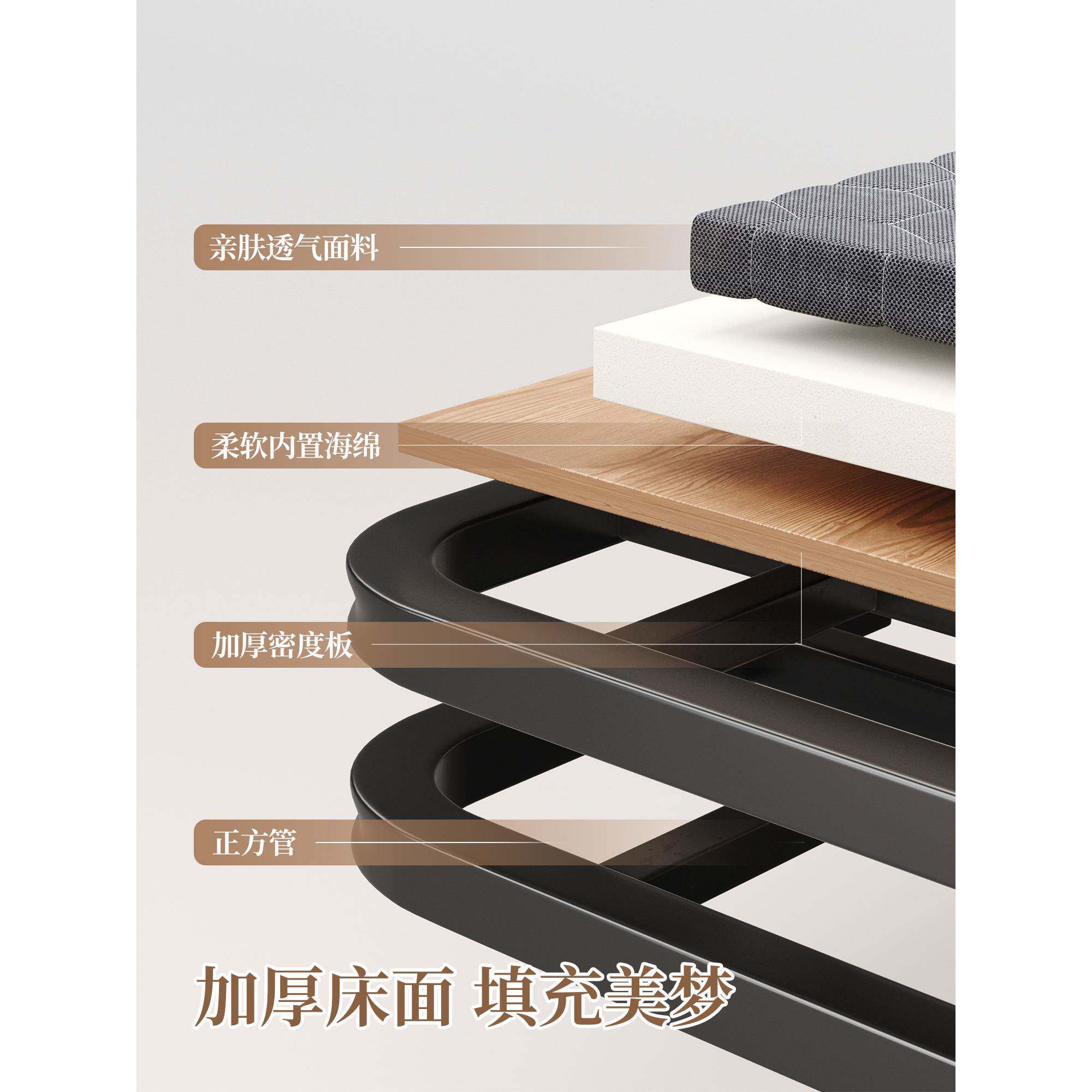 折叠沙88810274发用床单人小型两午休出租房室座椅布户艺简易床2