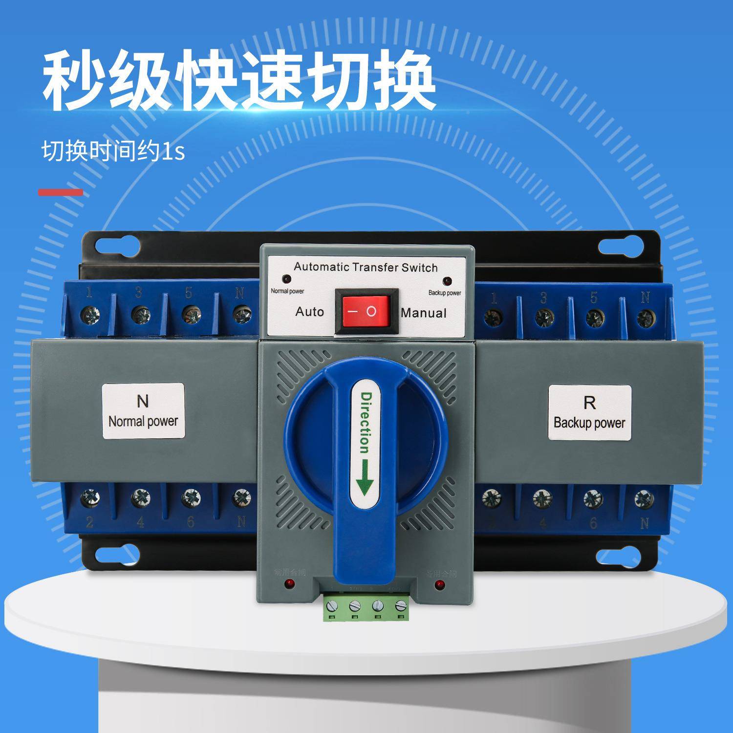外贸出口换智能CB级电自动转开关4P6双3A双路电源源自动切换CJN开